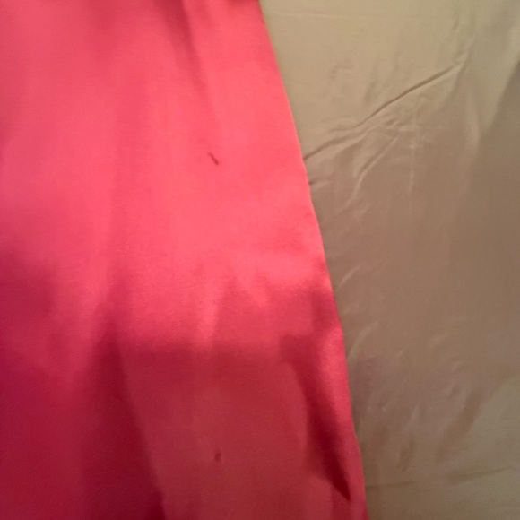 Vintage Y2K Pink Silk Midi Spaghetti Strap Dress with Ruffle Hem Size 4/Small - Picture 3 of 9